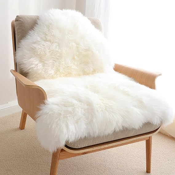 Faux Sheepskin Fluffy Rug | Washable Soft Fleece Mat