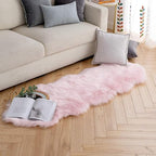 Pink Faux Sheepskin Rug 60x160 cm | Fluffy Area Rug