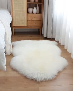 Faux Sheepskin Fluffy Rug | Washable Soft Fleece Mat
