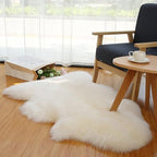 Genuine White Sheepskin Rug 70x100 cm | Natural Wool Throw