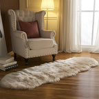 White Faux Sheepskin Rug 60x180 cm | Washable Shaggy Rug