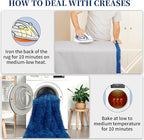 Dark Blue Faux Fur Rug 2x6 Feet | Shaggy Runner Carpet