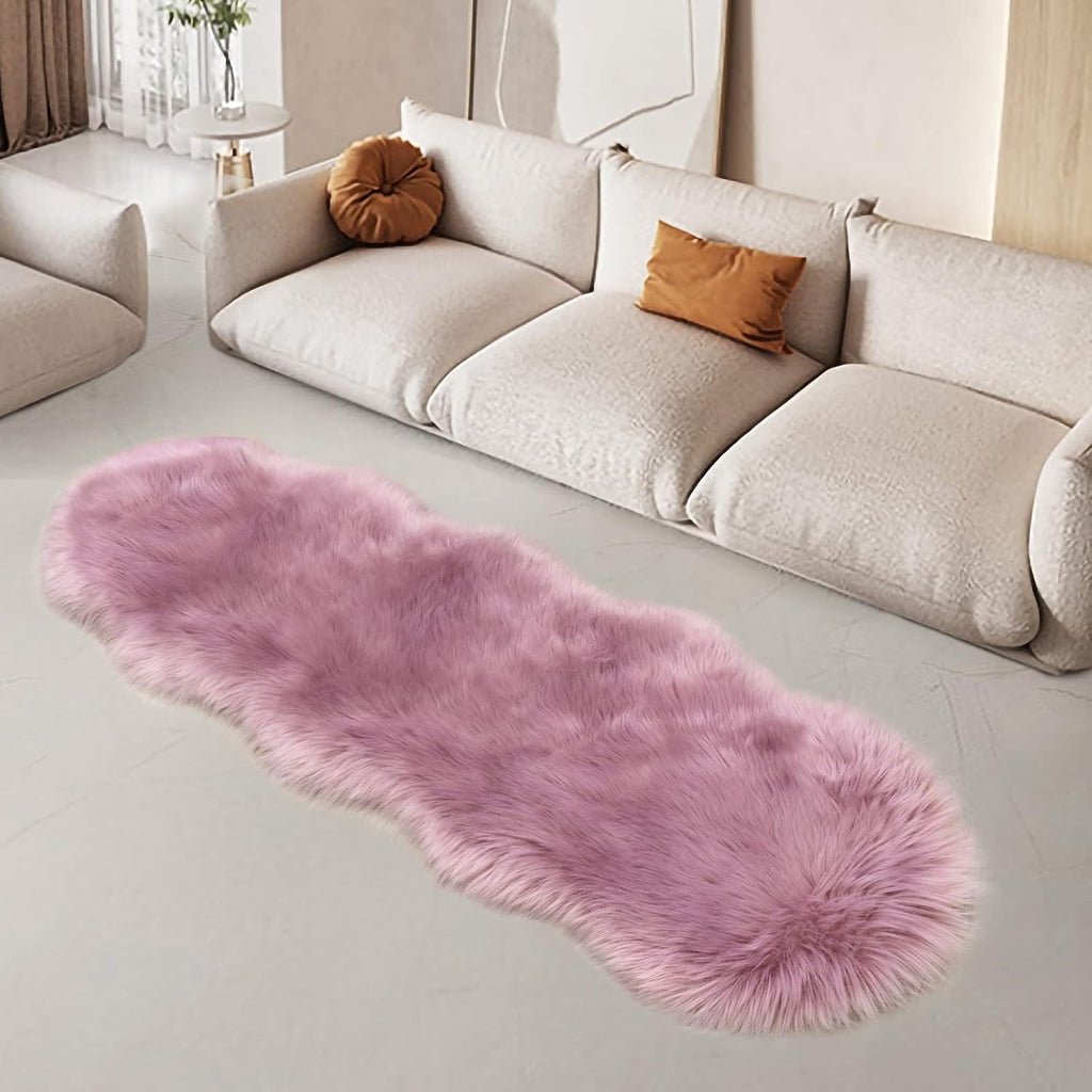 Ultra-Soft Faux Sheepskin Shaggy Rug 2x6 Feet