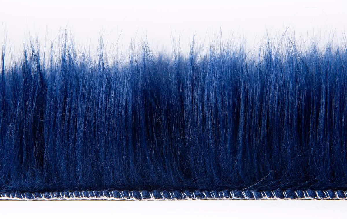 Navy Blue Faux Sheepskin Rug 2x3 Feet | Soft Fur Area Rug