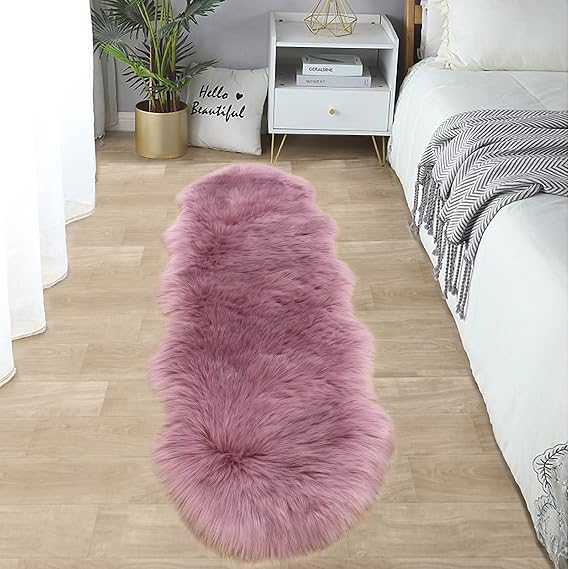 Ultra-Soft Faux Sheepskin Shaggy Rug 2x6 Feet