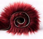 Deep Red Faux Fur Shaggy Rug | Soft Washable Area Rug