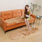 Beige Faux Sheepskin Rug 2 x 6 ft | Fluffy Fur Runner
