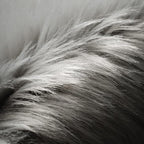 Grey Faux Sheepskin Fur Rug 2x3 Feet | Soft Chair Pad