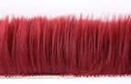 Deep Red Faux Fur Shaggy Rug | Soft Washable Area Rug