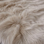 Beige Faux Fur Rug 2x6 Feet | Soft Shaggy Area Rug