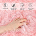 Pink Faux Sheepskin Rug 60x160 cm | Fluffy Area Rug