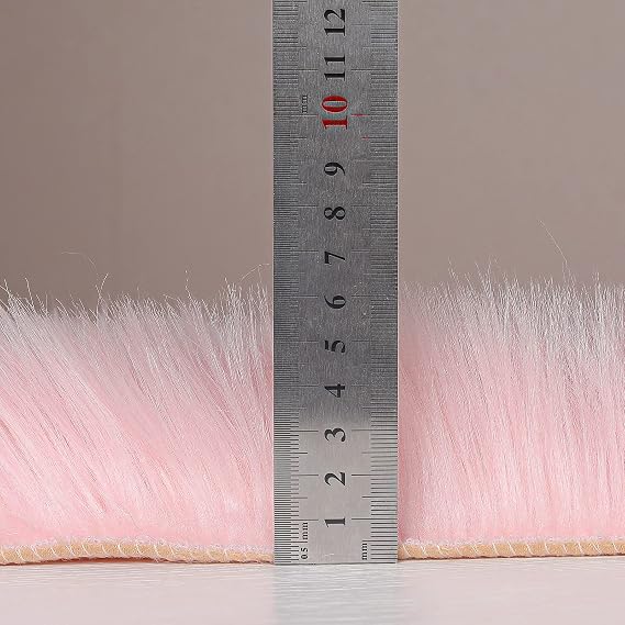 Pink Faux Sheepskin Rug 60x160 cm | Fluffy Area Rug