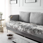 2x6 Grey Faux Fur Rug for Living Room & Bedroom